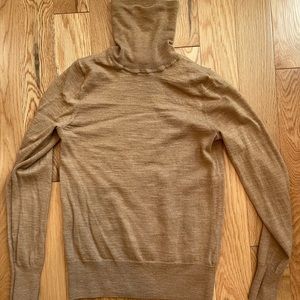 Women’s J Crew Tan Turtleneck, Merino Wool, Size S